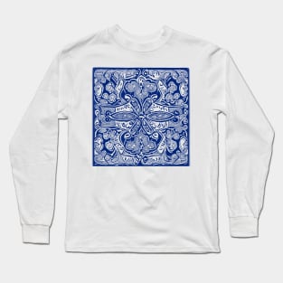 Paisley Print - Blue Aesthetic Long Sleeve T-Shirt